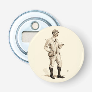 ヴィンテージパイプとブーツを備えたゴルファー 栓抜き