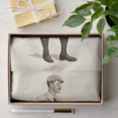 ヴィンテージパイプとブーツを備えたゴルファー 薄葉紙 (ギフト)