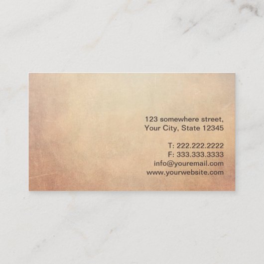 ヴィンテージパイプのヒップスター偽 名刺 (裏面)