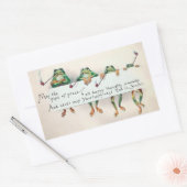 ヴィンテージパイプ喫煙フロッグステッカー 長方形シール (封筒)