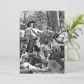 ヴィンテージパイレーツオンシップ結婚式パーティー招待状 招待状 (スタンド正面)