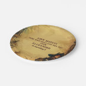 ヴィンテージパイレーツバースデーパーティーアホイマテイオールドマップ ペーパープレート (アングル)