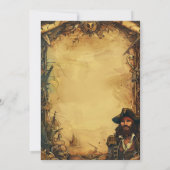 ヴィンテージパイレーツバースデーパーティーアホイマテイオールドマップ 招待状 (裏面)