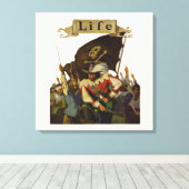 ヴィンテージパイレーツライフワイエスイラストレーション キャンバスプリント (インサイチュ (ウッドフロア))