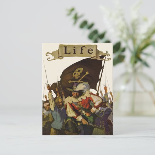 ヴィンテージパイレーツライフワイエスイラストレーション ポストカード (スタンド正面)