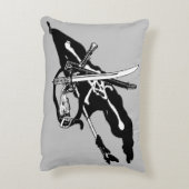 ヴィンテージパイレーツ国旗、ジョリーロジャースカルクロスボーン アクセントクッション (裏面(縦))