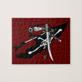 ヴィンテージパイレーツ国旗、ジョリーロジャースカルクロスボーン ジグソーパズル (横)