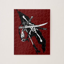 ヴィンテージパイレーツ国旗、ジョリーロジャースカルクロスボーン ジグソーパズル