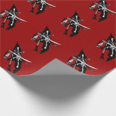 ヴィンテージパイレーツ国旗、ジョリーロジャースカルクロスボーン ラッピングペーパー (角)