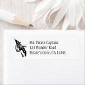 ヴィンテージパイレーツ国旗、ジョリーロジャースカルクロスボーン ラベル (インサイチュ)