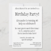 ヴィンテージパイレーツ成人誕生日パーティー 招待状 (裏面)