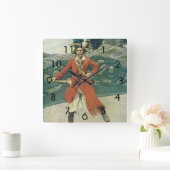 ヴィンテージパイレーツ、キャプテン・ケイトバイハワード・ピレ スクエア壁時計 (ホーム)