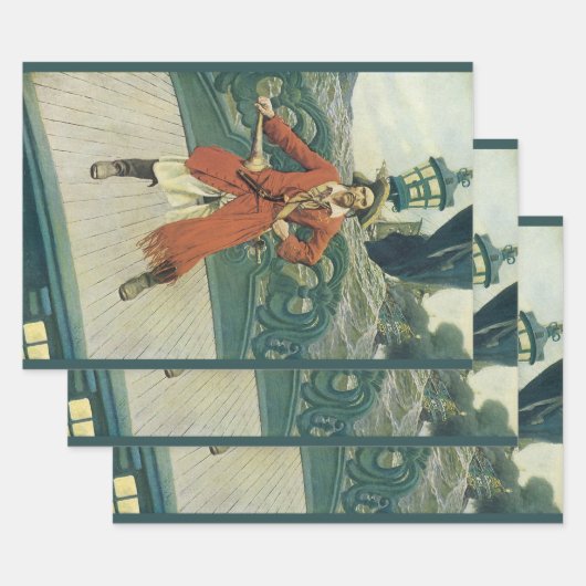 ヴィンテージパイレーツ、キャプテン・ケイトバイハワード・ピレ ラッピングペーパーシート (セット)