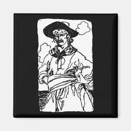 ヴィンテージパイレーツ・スケッチ・オブ・ア・キャプテンバイハワードピレ マグネット (正面)