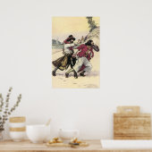 ヴィンテージパイレーツ、デュエル・トゥル・ザ・デス・オン・ザ・ビーチ ポスター (キッチン)