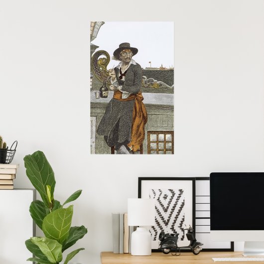 ヴィンテージパイレーツ、冒険ギャレーのデッキで ポスター (ホームオフィス)