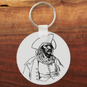 ヴィンテージパイレーツ、Howard Pyleによる海賊スケッチ キーホルダー (裏面)