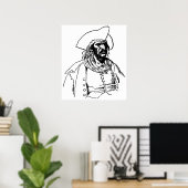 ヴィンテージパイレーツ、Howard Pyleによる海賊スケッチ ポスター (ホームオフィス)