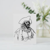 ヴィンテージパイレーツ、Howard Pyleによる海賊スケッチ ポストカード (スタンド正面)