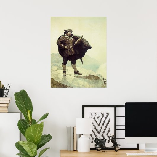 ヴィンテージパイレーツ、NC Wyethキャプテン・ビル・ボーンズ ポスター (ホームオフィス)