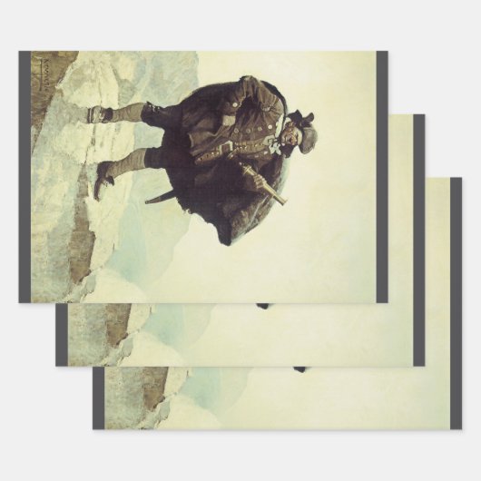 ヴィンテージパイレーツ、NC Wyethキャプテン・ビル・ボーンズ ラッピングペーパーシート (セット)