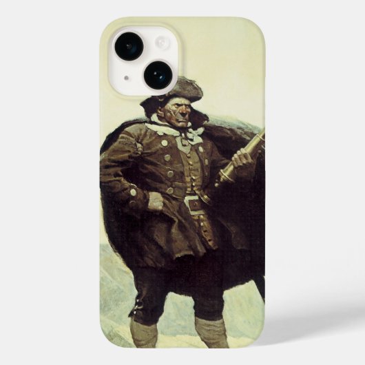 ヴィンテージパイレーツ、NC Wyethキャプテン・ビル・ボーンズ Case-Mate iPhoneケース (裏面)