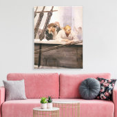 ヴィンテージパイレーツNCワイエスによる霧の中のブリグ契約 キャンバスプリント (インサイチュ (リビング))