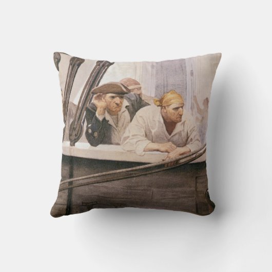 ヴィンテージパイレーツNCワイエスによる霧の中のブリグ契約 クッション (裏面)