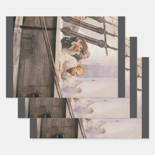 ヴィンテージパイレーツNCワイエスによる霧の中のブリグ契約 ラッピングペーパーシート (セット)