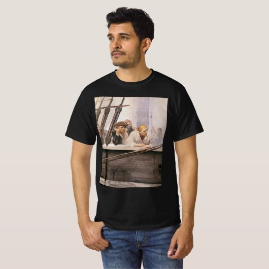 ヴィンテージパイレーツNCワイエスによる霧の中のブリグ契約 Tシャツ (正面フル)