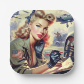 ヴィンテージパイロットピン留め ペーパープレート (正面)