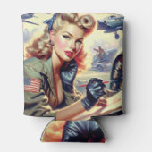 ヴィンテージパイロットピン留め 缶クーラー (裏面)