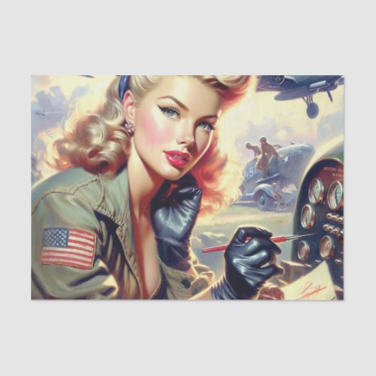 ヴィンテージパイロットピン留め 薄葉紙 (正面)