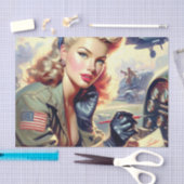 ヴィンテージパイロットピン留め 薄葉紙 (クラフト)