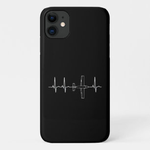 ヴィンテージパイロット飛んでいるスカイハートギフト iPhone 11 ケース