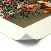 ヴィンテージパインコーンとマッシュルームbyアントン・シーダー ポスター (角)