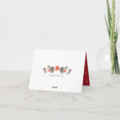 ヴィンテージパインコーンク結婚リスマス サンキューカード (裏面)