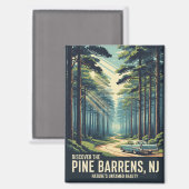 ヴィンテージパインバレンスニュージャージー旅行 マグネット (正面/裏面)