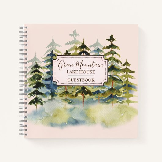 ヴィンテージパインフォレストレイクハウスゲストブック ノートブック (正面)