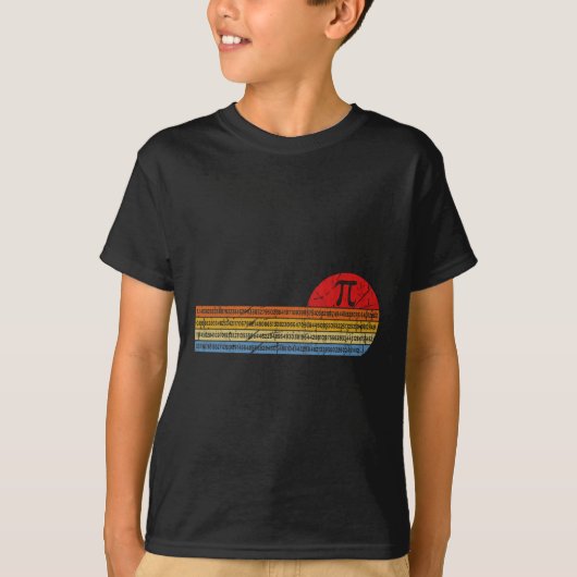ヴィンテージパイ日3.14 – 数学おもしろい先生学生G Tシャツ (正面)