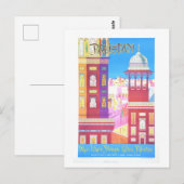 ヴィンテージパキスタン旅行ポスター ポストカード (正面/裏面)