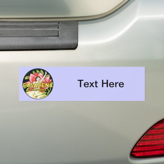 ヴィンテージパサデナカリフォルニア バンパーステッカー (車上)