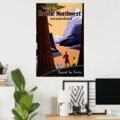 ヴィンテージパシフィックノースウェストワンダーランド旅行 ポスター (ホームオフィス)