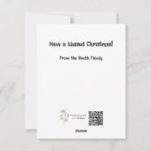 ヴィンテージパジャマのクリスマスに赤い手描き犬 シーズンカード (裏面)