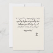 ヴィンテージパステルウォーターカラープニーズケーキ誕生日 カード (裏面)