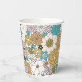 ヴィンテージパステルカスタムブルーフローラベビーシャワー 紙コップ (裏面)