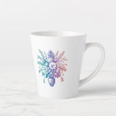 ヴィンテージパステルカラフルフローラデザイン カフェラテマグ (右)