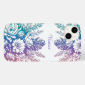ヴィンテージパステルカラフルフローラデザイン Case-Mate iPhoneケース (裏面 (横))