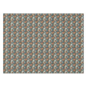 ヴィンテージパステルカラーのクリスマスジンジャーブレッドの家 テーブルクロス (正面(横))