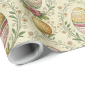 ヴィンテージパステルカラーイースターエッグラッピング紙 ラッピングペーパー (ロールコーナー)